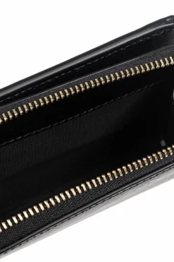 Gucci CZARNY Skórzany portfel z logo