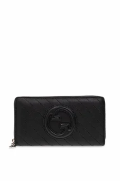 Gucci CZARNY Skórzany portfel