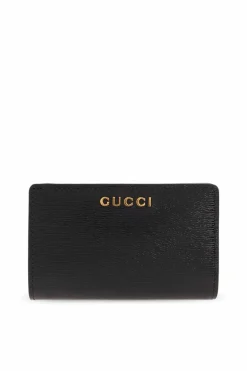 Gucci CZARNY Skórzany portfel