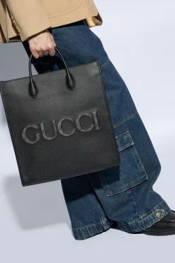 Gucci CZARNY Tora typu ‘shopper’ z logo