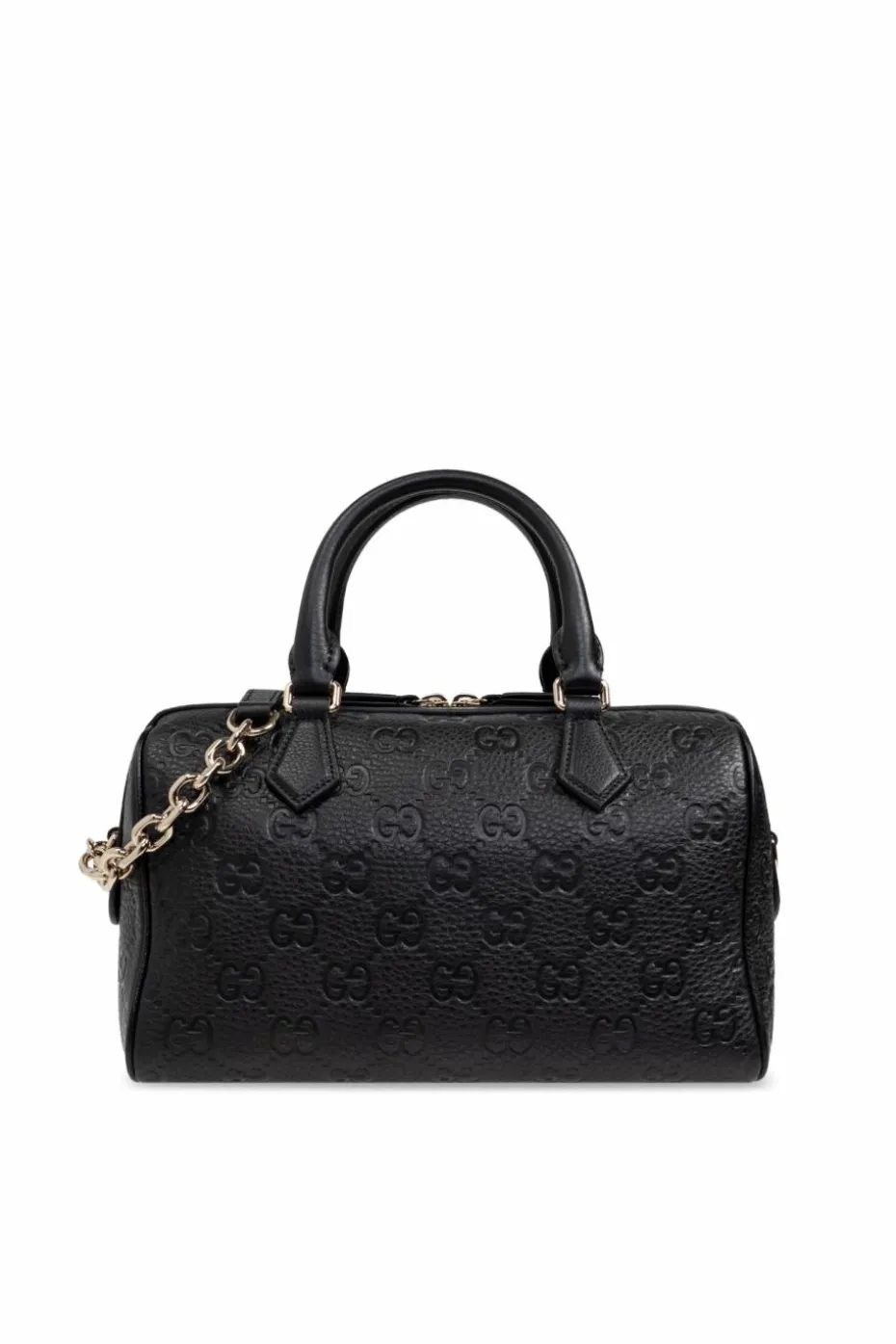 Gucci CZARNY Torba do ręki `GG Emblem Small`