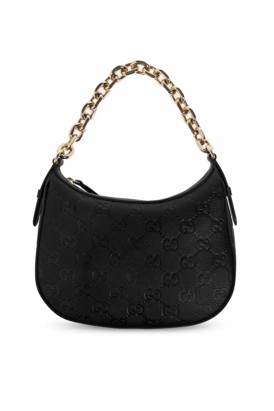 Gucci CZARNY Torba do ręki `GG Emblem Super Small`