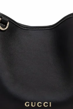 Gucci CZARNY Torba do ręki `GG Emblem Mini`