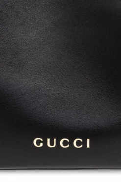 Gucci CZARNY Torba do ręki `GG Emblem Small`