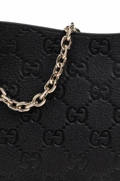 Gucci CZARNY Torba do ręki `GG Emblem`