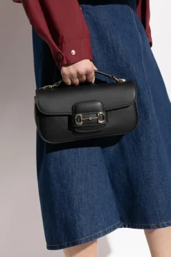 Gucci CZARNY Torba `Horsebit 1955 Soft Small`