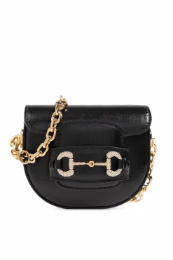 Gucci CZARNY Torba na pas ‘Horsebit 1955’