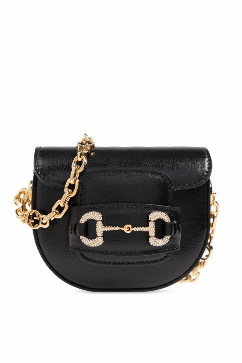 Gucci CZARNY Torba na pas ‘Horsebit 1955’