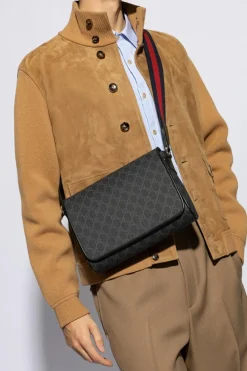 Gucci CZARNY Torba na ramię z monogramem