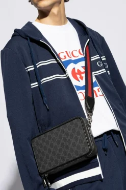 Gucci CZARNY Torba na ramię z monogramem
