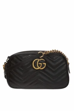 Gucci CZARNY Torba na ramię 'GG Marmont'