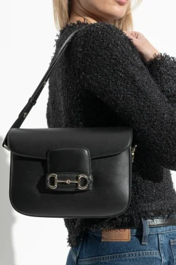 Gucci CZARNY Torba na ramię `Horsebit 1955 Small`