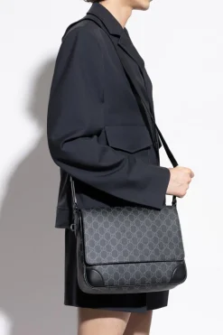 Gucci CZARNY Torba na ramię ze wzorem `GG`