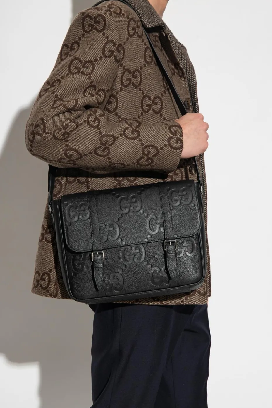 Gucci CZARNY Torba na ramię ‘GG Jumbo Medium’