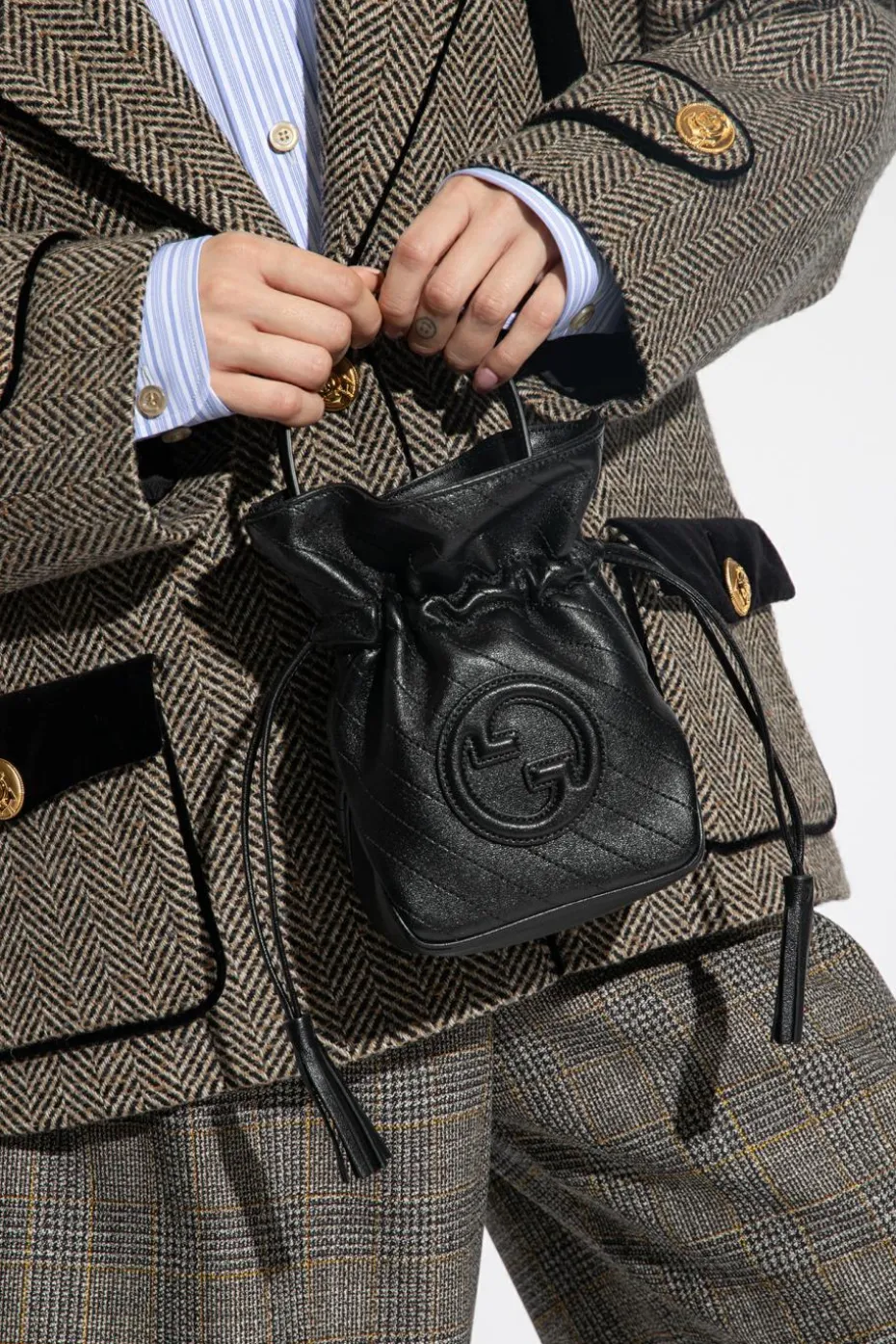 Gucci CZARNY Torba na ramię ‘Blondie Mini’ typu ‘bucket’