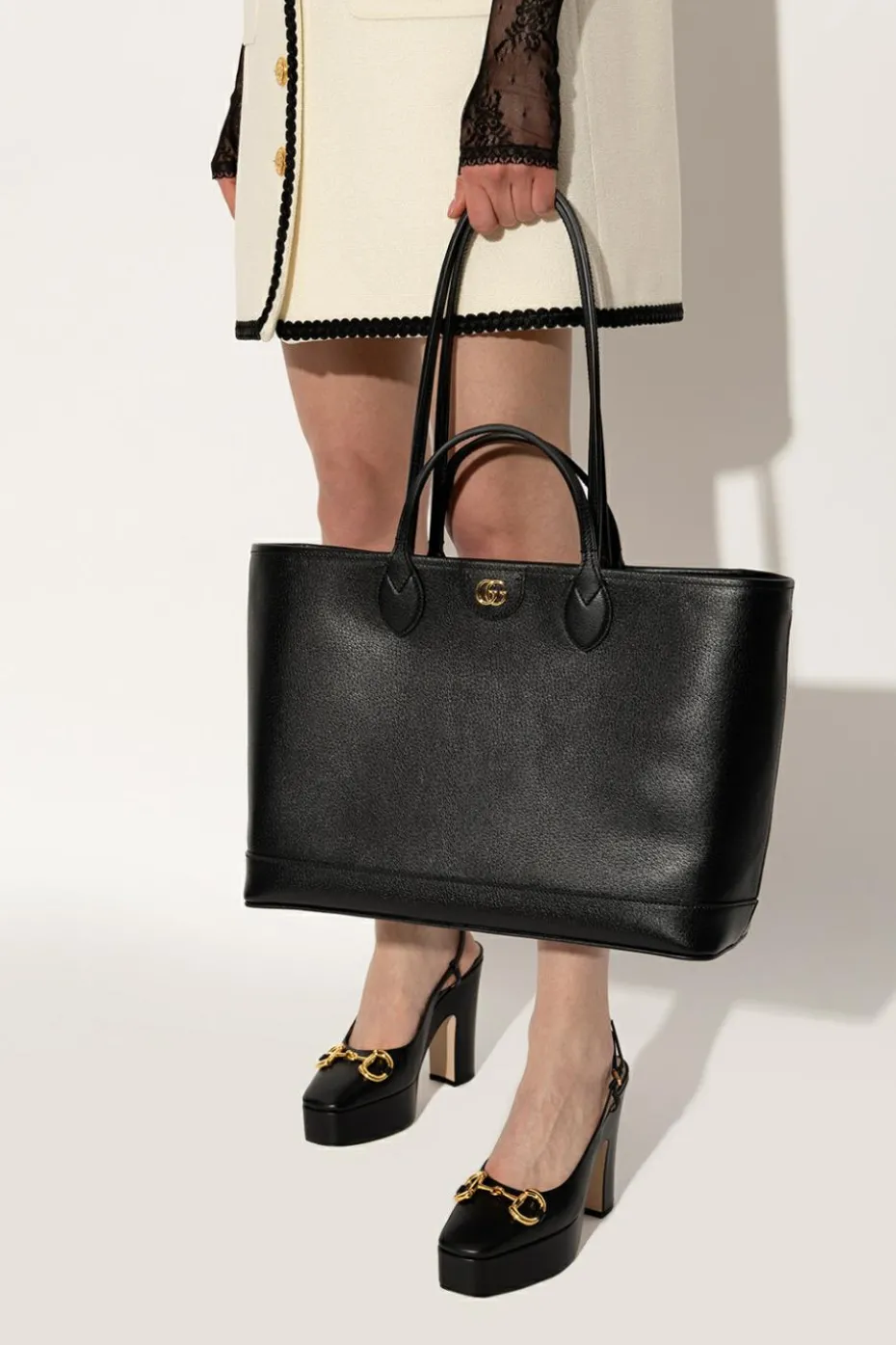 Gucci CZARNY Torba ‘Ophidia Medium’ typu ‘shopper’