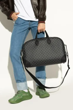 Gucci CZARNY Torba podręczna `Emblem Medium`