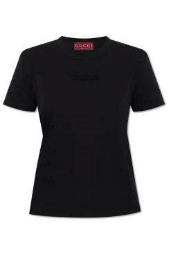 Gucci CZARNY T-shirt z logo