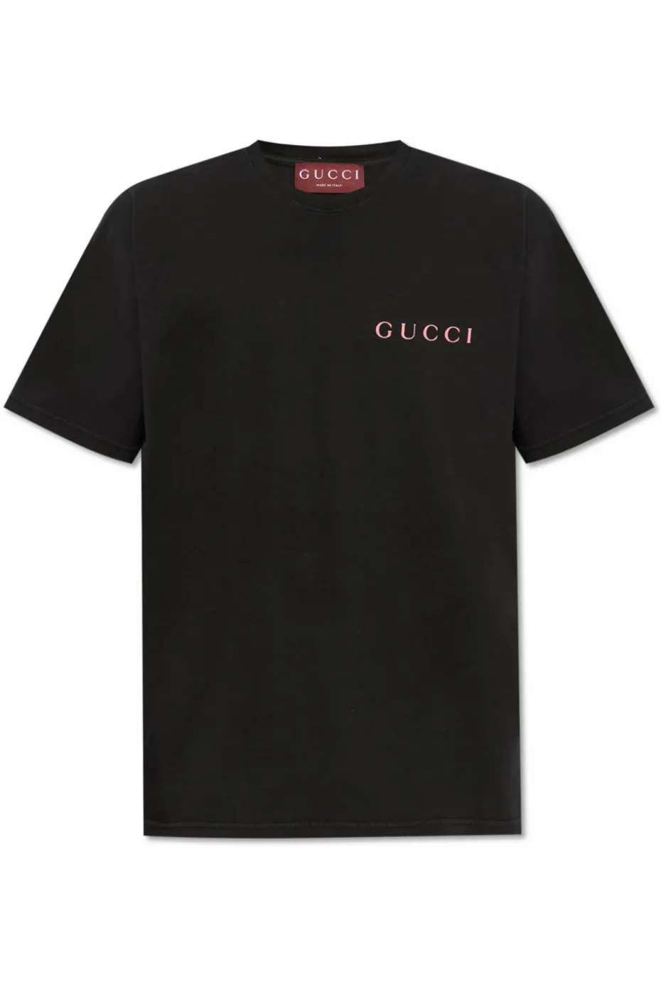 Gucci CZARNY T-shirt z nadrukowanym logo