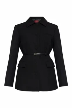 Gucci CZARNY Wełniana marynarka