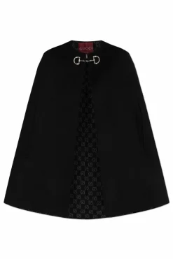 Gucci CZARNY Wełniane ponczo