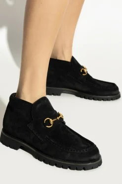 Gucci CZARNY Zamszowe botki `Horsebit`