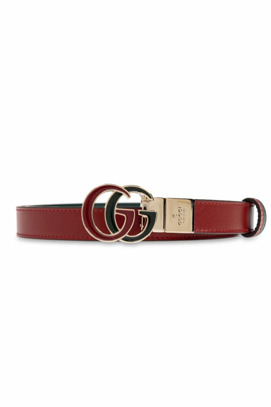 Gucci CZERWONY Dwustronny pasek