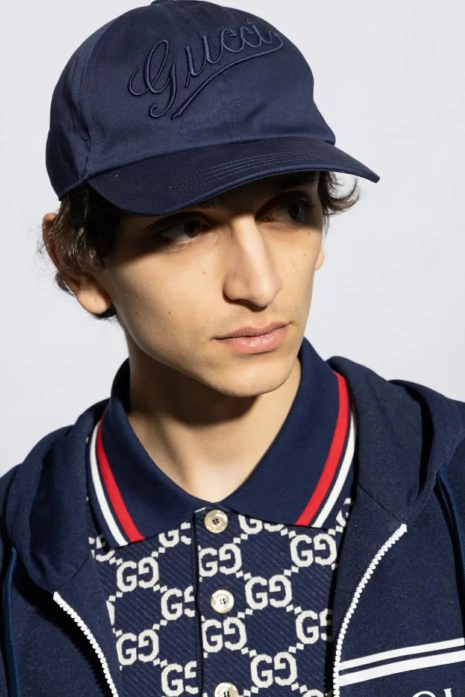 Gucci GRANATOWY Czapka z daszkiem