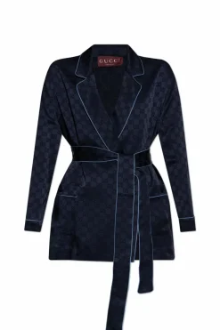 Gucci GRANATOWY Dwurzędowa koszula