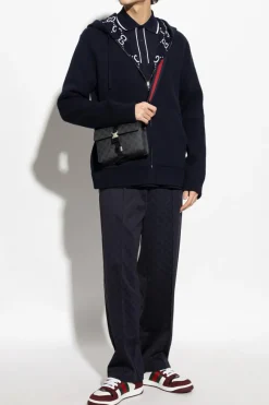 Gucci GRANATOWY Dwustronna wełniana bluza