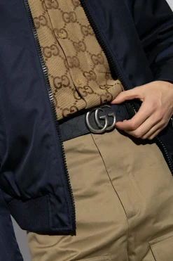 Gucci GRANATOWY Dwustronny pasek