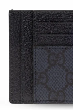 Gucci GRANATOWY Etui na karty z logo