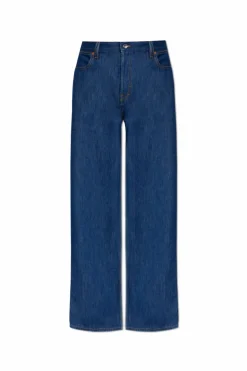 Gucci GRANATOWY Jeansy z nogawkami o szerokim kroju
