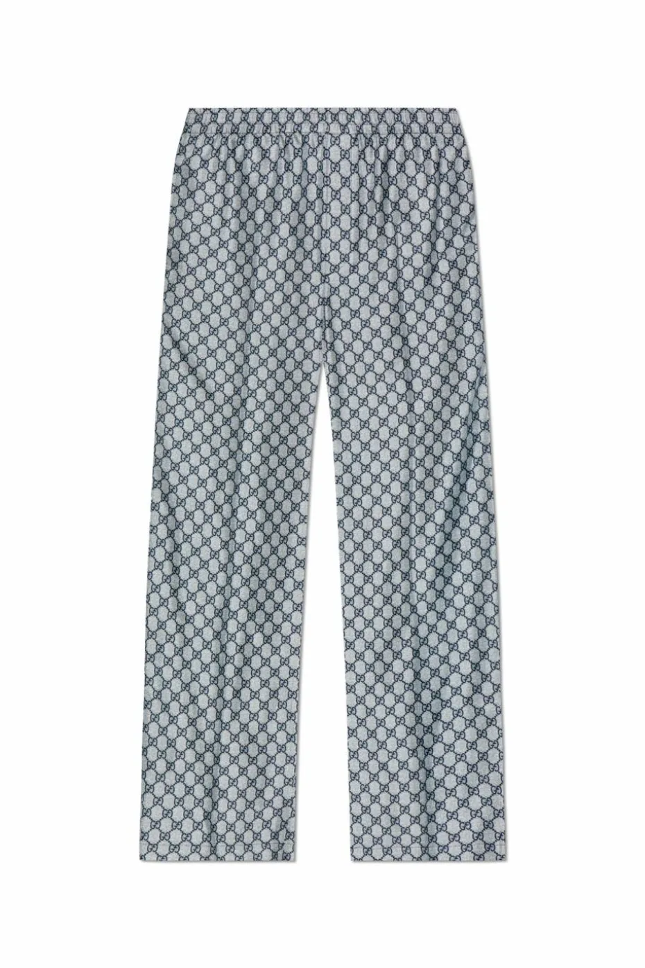 Gucci GRANATOWY Jedwabne spodnie