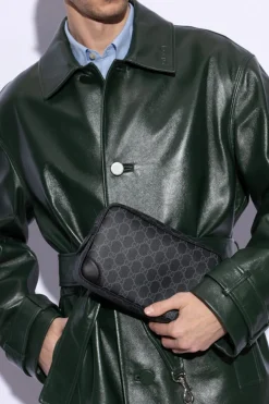 Gucci GRANATOWY Kosmetyczka `GG Emblem Small`