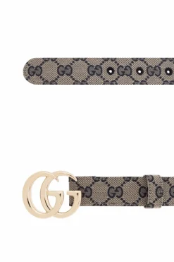 Gucci GRANATOWY Pasek z monogramem