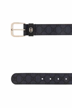 Gucci GRANATOWY Pasek z monogramem