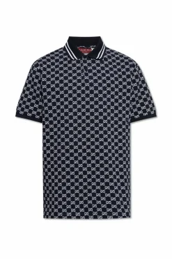 Gucci GRANATOWY Polo z monogramem