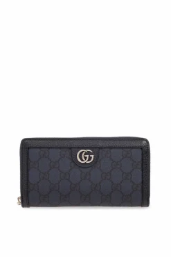 Gucci GRANATOWY Portfel z logo