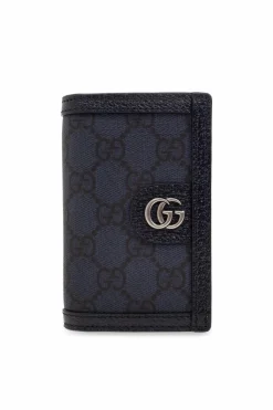 Gucci GRANATOWY Składane etui na karty