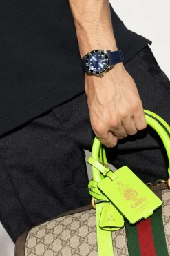 Gucci GRANATOWY Stalowy zegarek