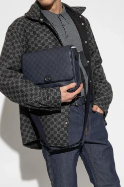 Gucci GRANATOWY Torba na ramię ‘Ophidia Medium’