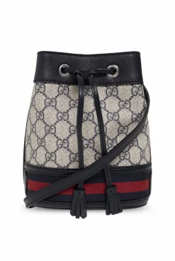 Gucci GRANATOWY Torba na ramię ‘Ophidia Mini’ typu ‘worek’