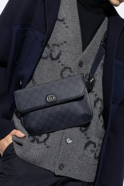 Gucci GRANATOWY Torba na pas ‘Ophidia Small’