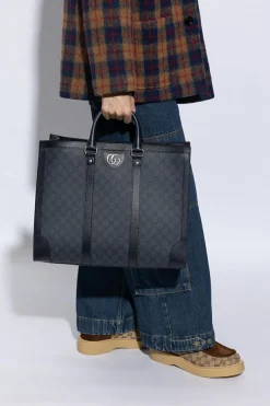 Gucci GRANATOWY Torba ‘Ophidia Large’ typu ‘shopper’