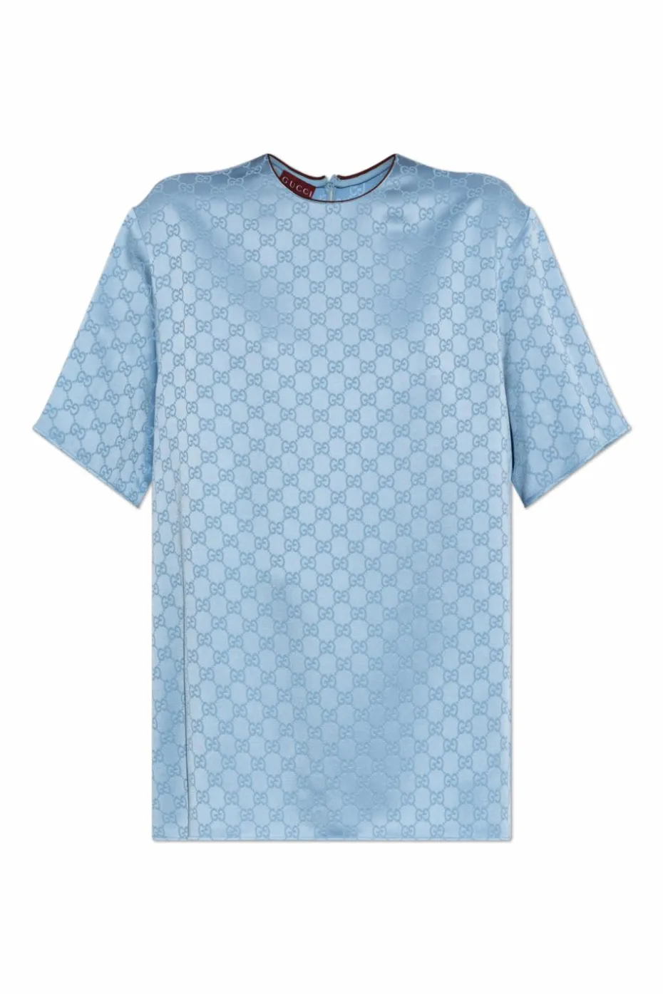Gucci jasnoniebieski Top o luźnym kroju ze wzorem `GG`