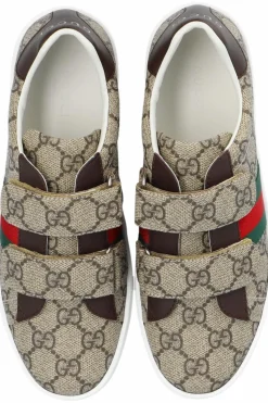 Gucci Kids beżowy Buty sportowe z monogramem
