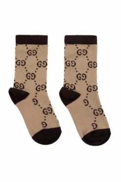 Gucci Kids beżowy Skarpety z monogramem