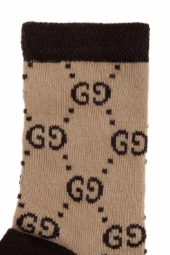Gucci Kids beżowy Skarpety z monogramem