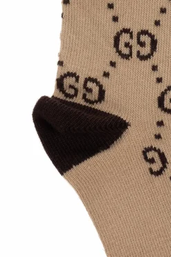 Gucci Kids beżowy Skarpety z monogramem
